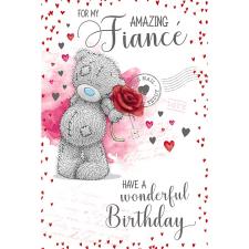 Amazing Fiancé Birthday Me to You Bear Card Image Preview
